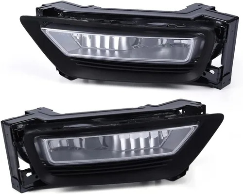 PIT66 Luz antiniebla, compatible con lámparas de niebla de Honda Accord Sedán 2013-2015 con bombillas, lente blanco, reemplazo directo del mercado