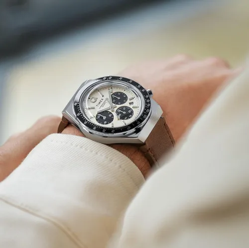 Miniatura 5 de Timex Reloj Q Chronograph de 1.575 in para hombre