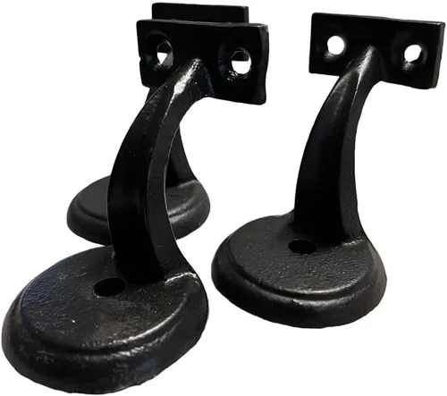 Miniatura 3 de Soporte de pasamanos, hierro fundido, pasamanos de escalera, resistente, soldado, soporte de montaje, juego de 3