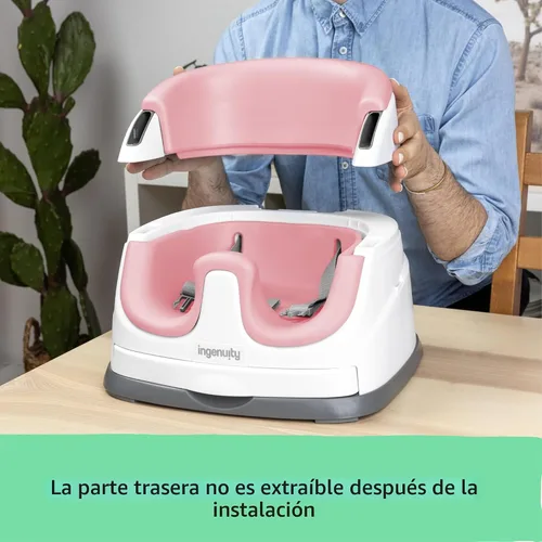 Miniatura 4 de Ingenuity Asiento con base para bebé 2 en 1 con bandeja auto-guardable para alimentación y piso - Peonía