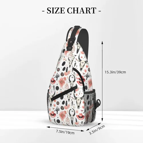 Miniatura 2 de Small Crossbody Bags for Women Men - Vintage Cowboy Skull Print Adjustable Shoulder Bag Fanny Packs Belt Sling Bag Crossbody Purses Backpack for