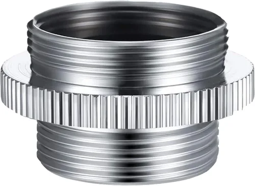 SCAQ1 - Adaptador de caché estándar de 15/16 pulgadas, 27T a 55/64 pulgadas, 27T, latón macizo cromado, adaptador macho a macho para fregadero,