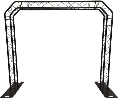 Kit de arco negro Truss de 8.3 pies de altura, sistema de iluminación portátil para DJ, arco de metal. Capacidad de hasta 660 libras. Configuración