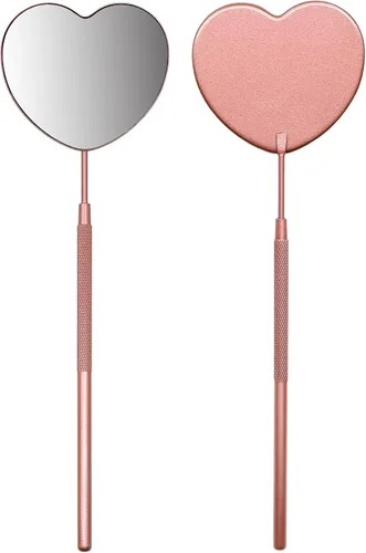 Miniatura 9 de Lovely Lash Mirror - Espejo de pestañas desmontable de acero inoxidable en forma de corazón, suministros y herramientas de extensión de pestañas