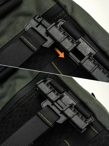 Miniatura 6 de TACTICAL_GEEK Hebilla de conexión, hebillas de liberación lateral rápida para sistema Molle, hebillas de bloqueo de plástico duraderas sin costura