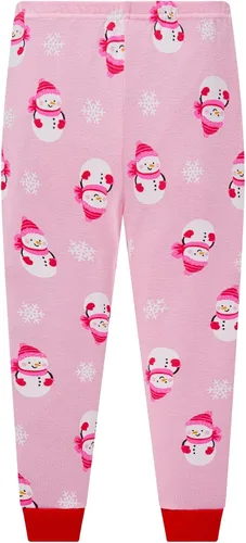 Miniatura 3 de Akyzic Conjuntos de pijamas de Navidad para niños y niñas, ropa de dormir de Papá Noel y muñeco de nieve