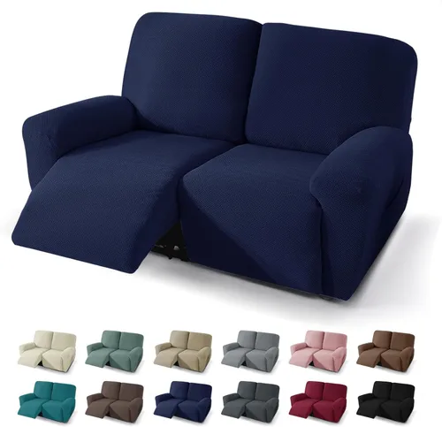 Miniatura 16 de JIVINER Fundas reclinables de gran tamaño de 3 piezas para sillón reclinable grande con bolsillos, tela jacquard elástica Lazy Boy funda para sofá