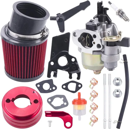 Miniatura 13 de Kit de Adaptador de Filtro de Aire de Carburador Mejorado de Alto Rendimiento con Bujía de Admisión Compatible con Predator 212cc 6.5 Hp Honda Gx160