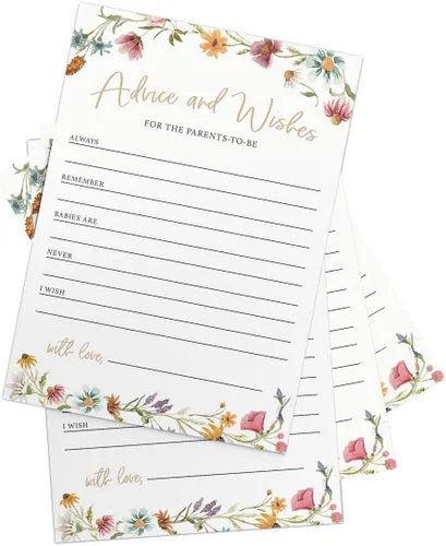 Miniatura 5 de Printed Party Consejos y deseos para los nuevos padres: tarjetas de consejos para baby shower, deseos para mamá y papá, revelación de género niño