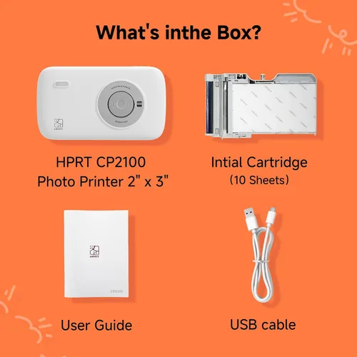 Miniatura 7 de HPRT CP2100 Impresora fotográfica portátil para iPhone y Android Mini impresora instantánea de imágenes a color de 2 x 3 Tecnología