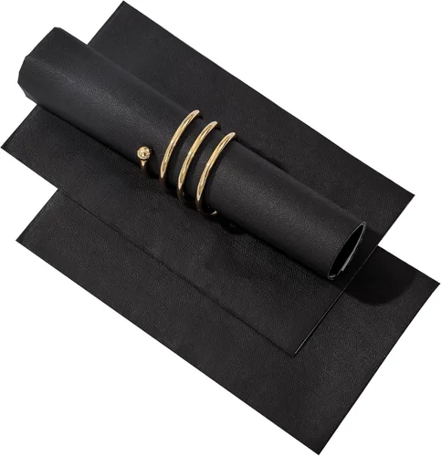 Miniatura 4 de WDF Paquete de 150 servilletas de papel negro – Servilletas negras desechables de alta calidad, suaves y absorbentes, para Año Nuevo, boda