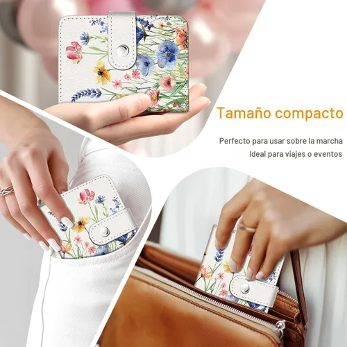Miniatura 6 de Álbum de Fotos Pequeño Floral Vintage para Películas de 2x3 Pulgadas, 56 Bolsillos Mini Álbum Lindo Libro para Polaroid Fujifilm Instax Mini Cámara