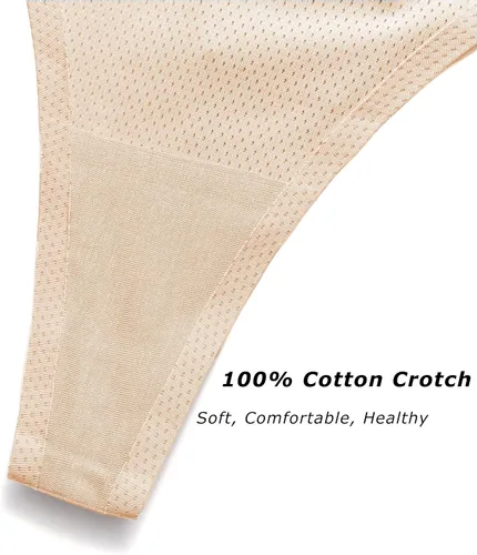Miniatura 6 de CRISAN Tangas sin costuras para mujer, ropa interior de nailon para mujer, paquete de 6