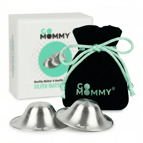 Miniatura 11 de Go Mommy - Copas de lactancia de plata de ley 925 sólida, talla XL, fundas para pezones para lactancia, protectores de pezones para recién nacidos