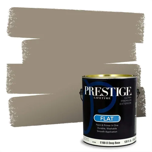 Miniatura 277 de Prestige Paints - Pintura exterior e imprimación en uno, 1 galón, plano, compatibilidad comparable con el color menta «Whipped Mint» de Behr