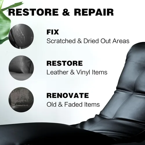 Miniatura 2 de Bálsamo de recoloración de cuero, kit de reparación de cuero beige para muebles, tinte de cuero y pintura para recolorear, restaurar y reparar cuero