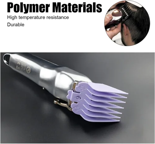 Miniatura 2 de Clipper Guard Holder Organizador con peines, suministros de peluquería, estuche de almacenamiento de peine guía, soporte de guardia de barbero