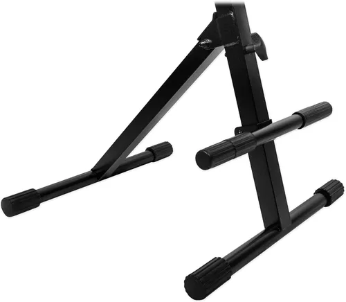 Miniatura 7 de Rockville RDS42 - Silla de guitarra DJ portátil ajustable con respaldo acolchado Foldable Steel Frame, 12" Padded Seat, Footrest, 300 lb Capacity