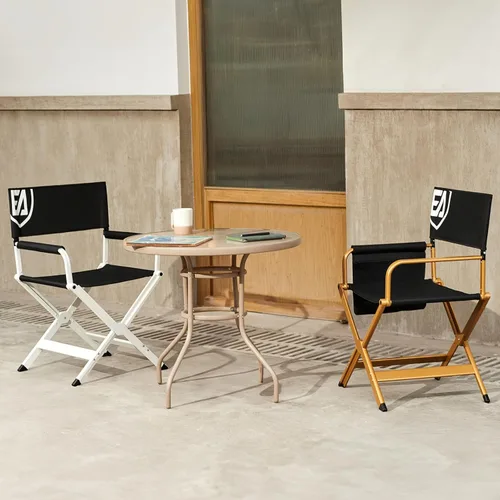 Miniatura 2 de EVER ADVANCED Silla de directores de aluminio, sillas plegables de cine de estudio, silla de vendedor de eventos, 19 pulgadas de altura del asiento