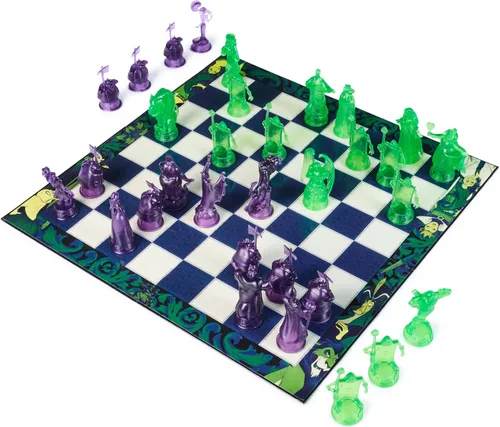 Miniatura 7 de Spin Master Games, Juego de ajedrez de villanos de Disney para adultos y niños, juega como personajes clásicos de Disney, Úrsula, Jafar, Hades