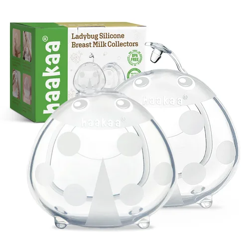 Miniatura 11 de haakaa Ladybug - Colector de leche materna de silicona – Conchas de pecho portátiles para suministro de leche grande, reutilizable, extrasuave