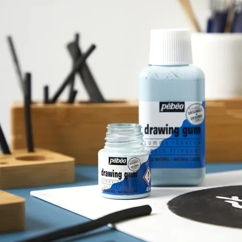 Miniatura 7 de Pebeo Líquido de Enmascaramiento de Látex Fácil de Despegar - Goma de Dibujo - Se seca rápidamente - Para tinta - Acuarela - Pintura Gouache e