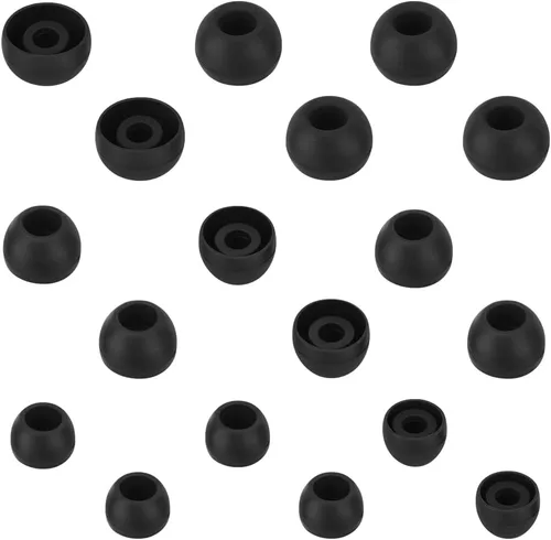 Miniatura 9 de Puntas de silicona de repuesto para auriculares internos - 10 pares (negro)