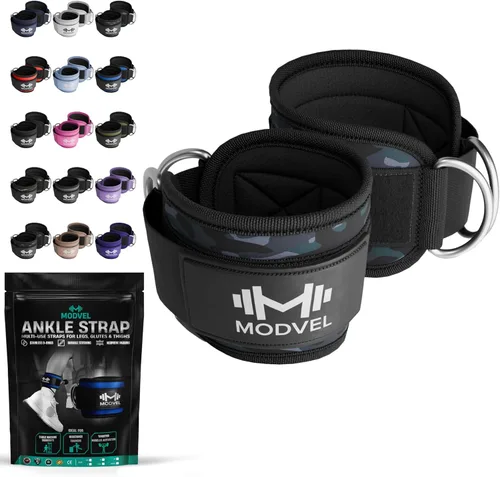 Miniatura 33 de Modvel Gym Ankle Strap for Cable Machines – Glute & Leg Kickback Ankle Straps for Gym Workouts – Adjustable, Padded Support for Strength Training