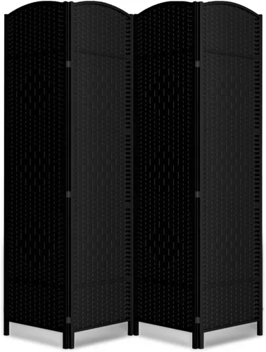 Divisor de habitación de 4 paneles, pantalla de privacidad plegable de 6 pies, divisor de pared de panel plegable extra ancho con divisor de pared