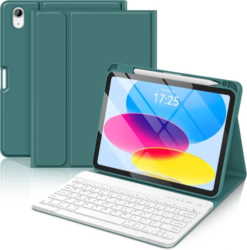 Miniatura 12 de BQSS Funda para iPad (A16) de 11ª y 10ª Generación con Teclado, Activación/Suspensión Automática, Funda con Teclado Bluetooth Inalámbrico
