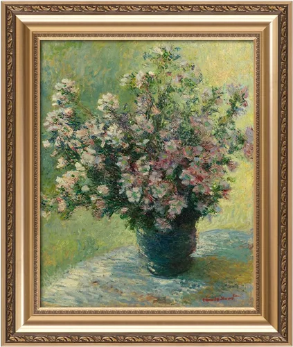 Miniatura 114 de IPIC - Reproducción artística de los lirios de agua de Claude Monet 1906, impresiones giclée coinciden con el marco dorado clásico, arte de pared