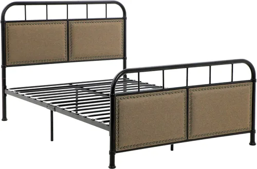 Miniatura 22 de VASAGLE Base de cama de metal tamaño individual de 14 pulgadas de alto, capacidad de peso de 550 libras, no necesita somier, con almacenamiento