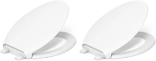 Miniatura 17 de KOHLER 78059-RL-0 Rutledge Nightlight ReadyLatch Asiento de inodoro de cierre lento, frente redondo, tapa y asiento de cierre silencioso, Blanco