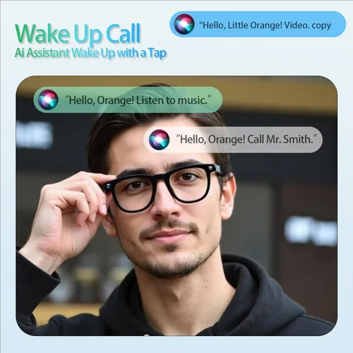 Miniatura 6 de Lentes inteligentes AI con cámara, fotos 4K y video de 1080P, traducción en tiempo real, Bluetooth 5.3, conversación de asistente, adecuados