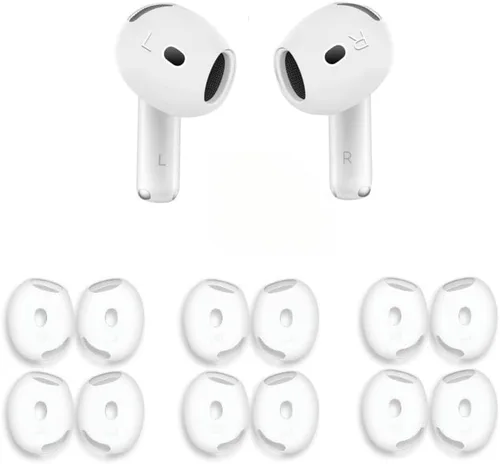 Miniatura 8 de 6 pares de fundas para los oídos para AirPods 4, antideslizantes, accesorios deportivos ultra finos de silicona suave para auriculares compatibles