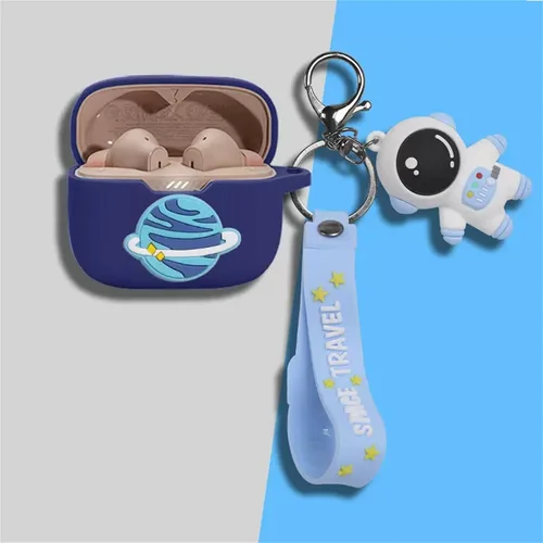 Miniatura 2 de SKPY Funda compatible con JBL Tune 230NC TWS, linda funda protectora de silicona de astronauta de anime de dibujos animados Tune 230NC TWS