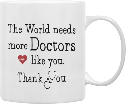 QASHWEY Taza de Doctor, Tazas de Café de Regalos para Doctores, Regalos de Apreciación para Doctores, Regalo de Taza de Té para Doctores para