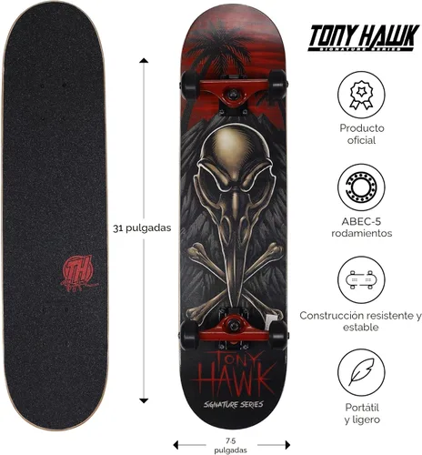 Miniatura 4 de Tony Hawk 31 inch Skateboard, Tony Hawk Signature Series 4, 9-ply Maple Deck Skateboard for Cruising, Carving, Tricks and Downhill