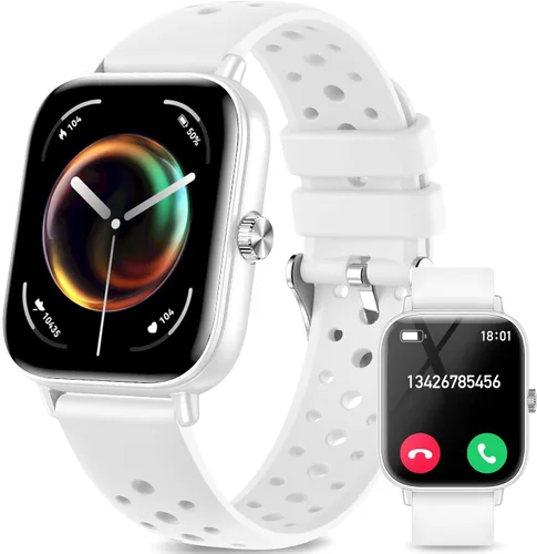 Relojes inteligentes para mujeres y hombres [hacer/responder llamadas/voz AI/salud femenina] teléfonos Android compatibles con iPhone, reloj de