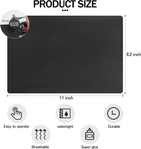 Miniatura 2 de CHEIGHY 2 piezas Kit de reparación de cuero autoadhesivo para muebles, sofás, asientos de auto 8.2X11 pulgadas Cinta adhesiva de cuero de vinilo PU