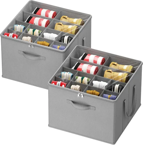 Miniatura 32 de Lifewit Organizador de almacenamiento de zapatos para armario para 12-16 pares, contenedor de almacenamiento grande de tela con cubierta