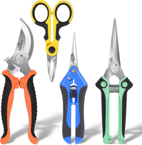 Miniatura 9 de Tijeras de Podar Resistentes, Tijeras de Jardín y Podadoras con Hojas de Acero SK5 Red-BIDMLI de 8.66" y Mangos de Aleación de Aluminio, Cortador
