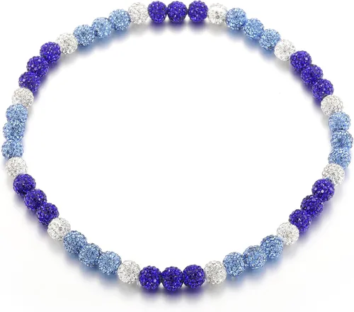 Miniatura 12 de SKQIR Collar de Cuentas de Béisbol para Hombres Bling Accesorios de Goteo de Béisbol con Diamantes de Imitación Brillantes para Hombres Colección
