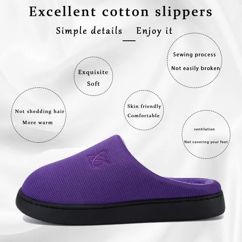 Miniatura 4 de Pantuflas de espuma viscoelástica para mujer y hombre.
