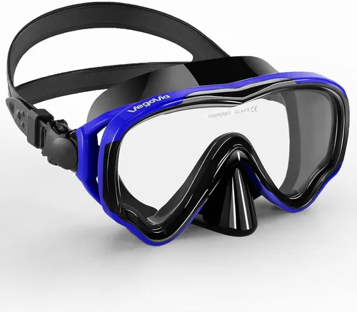 Miniatura 12 de VegoVia Gafas de natación para adultos con cubierta para la nariz, visión amplia transparente de 180°, sin fugas, máscara de buceo, gafas de piscina