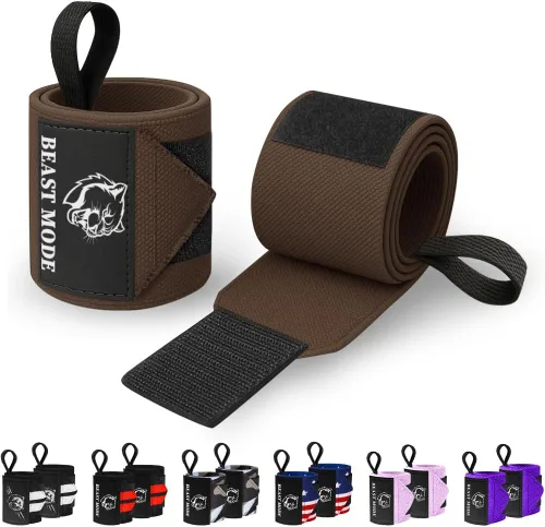 Miniatura 10 de TECEUM Weightlifting 18" & 12" Wrist Wraps with Thumb Loop – Heavy Duty Wrist Workout Braces for Men and Women – Ideal for Powerlifting, Strength