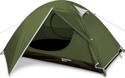 Miniatura 11 de Bessport Tienda de campaña para 1/2 persona, impermeable, dos puertas, tienda de mochilero, fácil instalación, ligera, para exteriores, senderismo