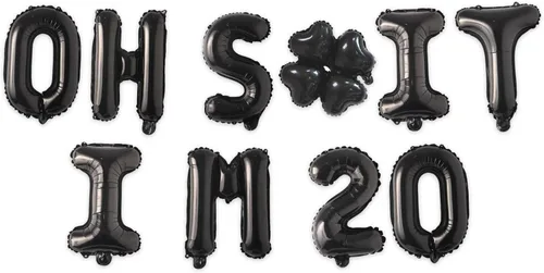 Miniatura 43 de Globos de látex de 16 pulgadas con texto en inglés "Oh I'm 14" Black Hallo Fourteen Cheers to 14 Years Old Theme Decor for Man Woman Happy 14th