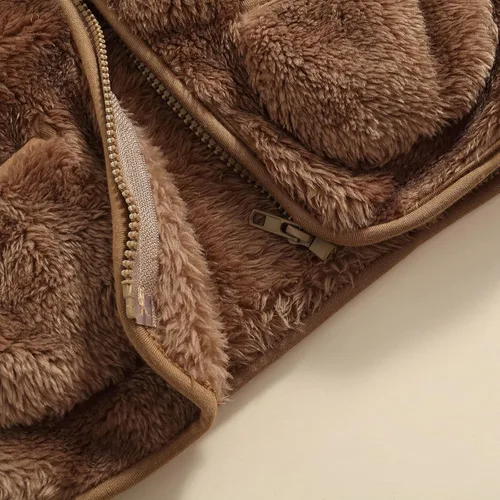 Miniatura 6 de Tiacham Chaleco para bebé, niña, niño, ropa de otoño e invierno, chaleco de sherpa sin mangas, ropa de abrigo para niños