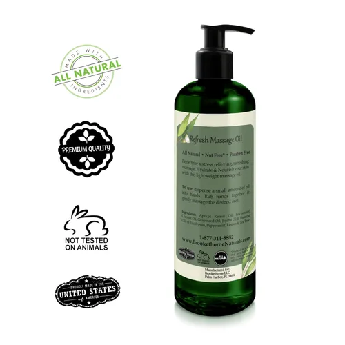 Miniatura 6 de Aceite de masaje refrescante para terapia de masaje con aceites esenciales de eucalipto y menta, todo natural, ideal para dolores musculares. Ideal